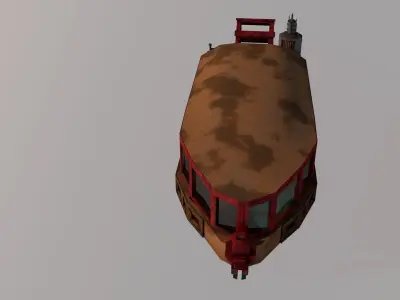 ship boat Low-poly 3D model