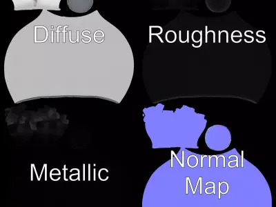 Glossy White Vase model pack Low-poly 3D model