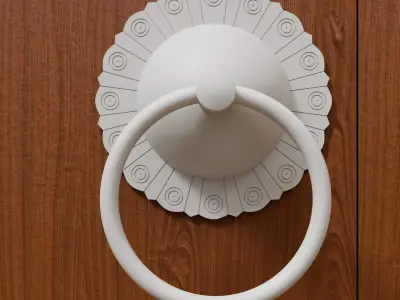 Chinese Style Vintage Door Knocker 9- High Poly 3D Model 3D print model