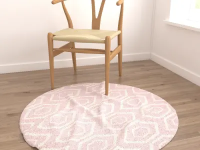 Round Rug Set 104 3D model