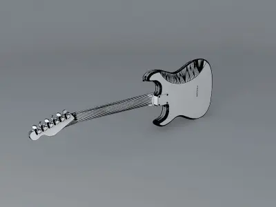 Fender Squire 51 model guitar Free 3D model