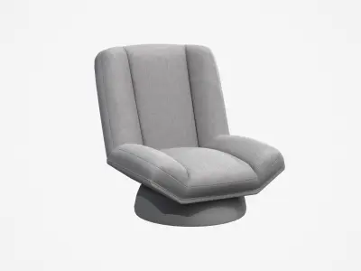 Cole Swivel Chair in twill Low-poly 3D model