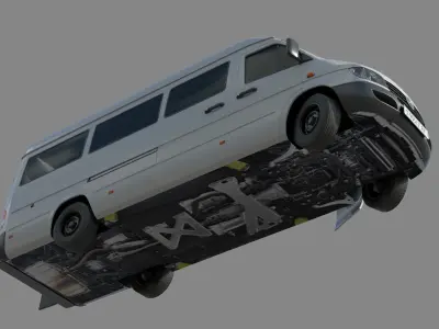 Mercedes Benz Sprinter Lowpoly game ready Low-poly 3D model