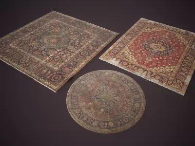 Vintage Rugs Collection Low-poly 3D model