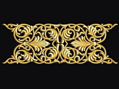 Central decor ornament for furniture 3D model 792