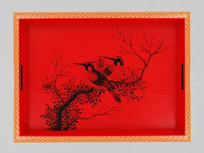 Oriental Tray Table 3D model