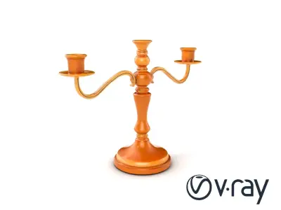 Classic Candelabra Symmetrical Design model pack Low-poly 3D model
