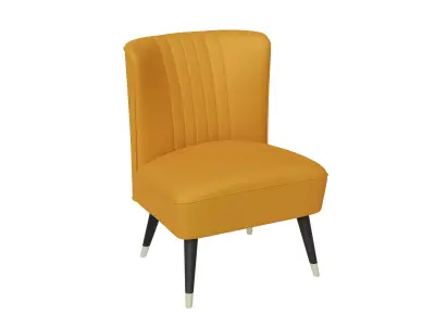 Contemporary Velvet Upholstered Accent Chair 3D model