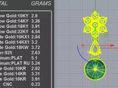 Luxury Flower Cluster Pearl Drop Pendant 3D print model