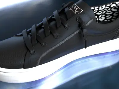 Black Sneaker 3d model  with texture  3D model