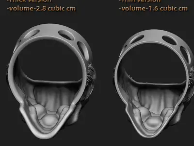 Skull ring jewelry bearded vol4 3D print model