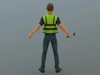 Stylized Engineer Character 3D model