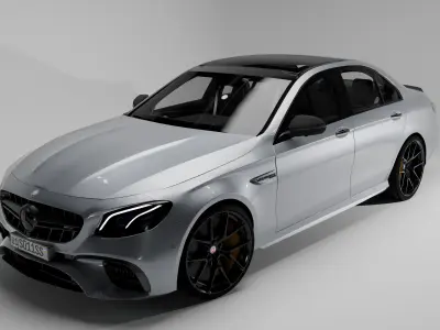 Mercedes Benz E63S AMG W213 Low-poly 3D model
