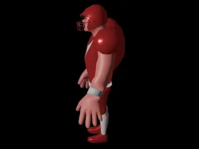American Football Player Low-poly 3D model