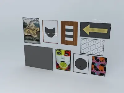 Young Tables composition Free 3D model