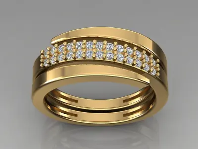 Band Ring 3D print model 76