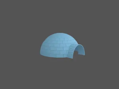 Igloo v1 003 Low-poly 3D model