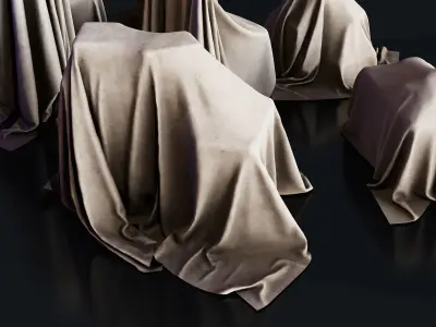 Cloth paper sculptures Low-poly 3D model