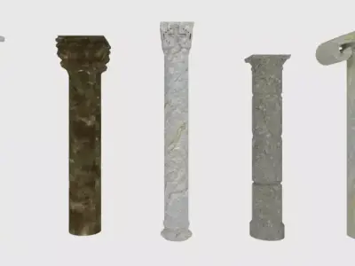 Blender 3D Columns Free low-poly 3D model