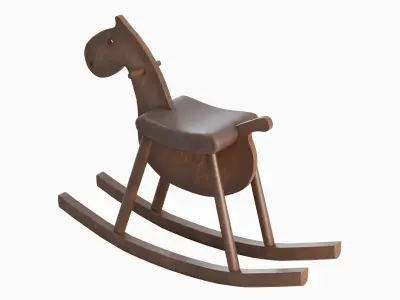 Wooden Rocking Horse 02 3D model