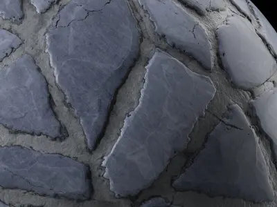 Stone Wall Materials 77- Decorative Brush Rock - Pbr 4k Seamless Texture