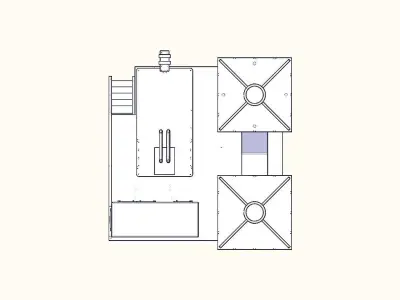 Coke Oven Charging Larry Car 3D print model