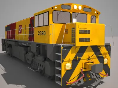 QR Freight Train Class 2390 3D model