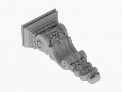 Scroll Corbel 23 3D model
