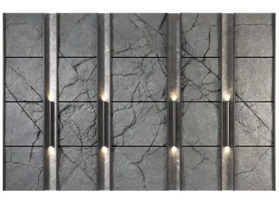 Decorative Rock Wall Panel 3 3D model