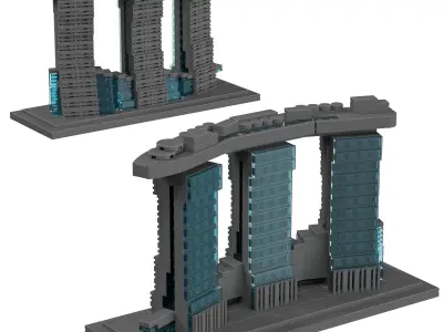 Lego - 21021 Marina Bay Sands 3D model 3D model