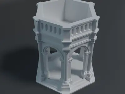 Rotunda Classical Architecture  v2 3D model