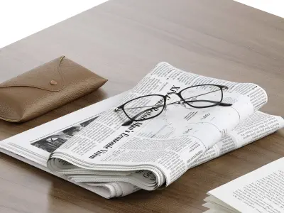 coffee table decor set002 3D model