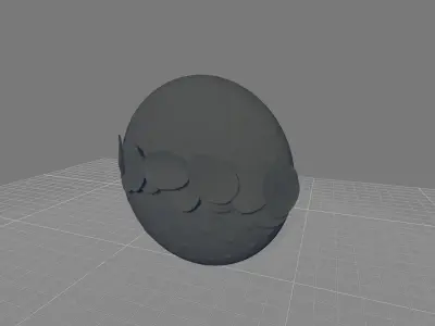 Metallic Disc I Wall Decor 3D model
