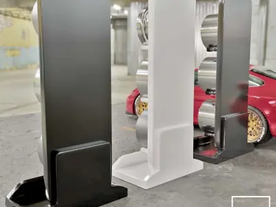 WHEEL STAND FOR DIORAMA - RC AND DIECAST  1-64 1-18 and 1-24 3D print model