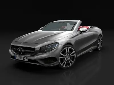 Mercedes-Benz S-Class Cabriolet 2017 Low-poly 3D model