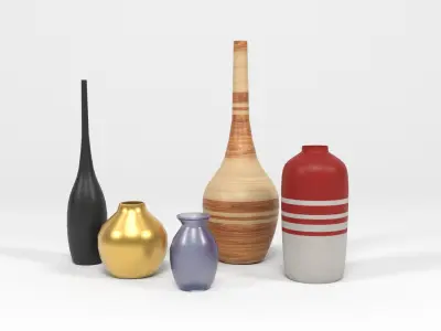 Vases Low-poly 3D model