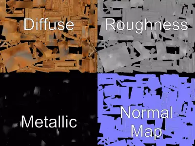 Ancient Sandstone Temple model pack Low-poly 3D model