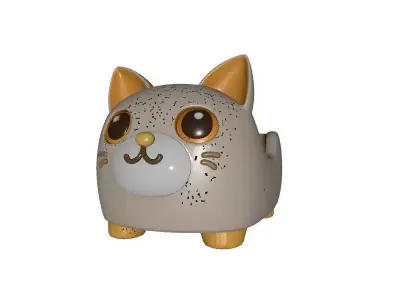 Cat Decor Pot 3D Model 3D print model