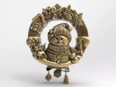 christmas iglooman decor  3D print model