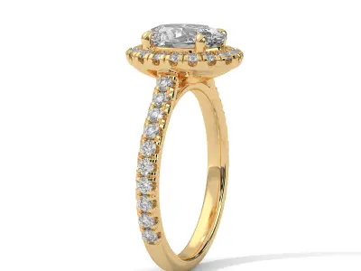 solitaire ring with detail images and 360 render videos 31 3D print model