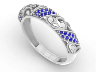 Jewelry Diamond Ring Model RG70 Free 3D print model