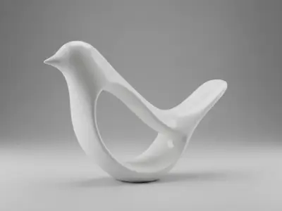 minimalist bird 3D print model