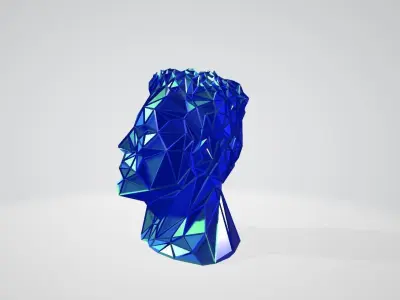 Terminator bust WIREFRAME VORONOI WIREMESH MESH 3D print model