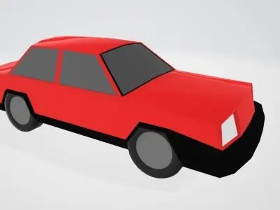 LowpolyCar car Low-poly 3D model