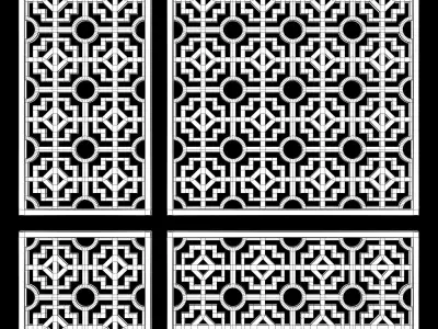 Arabic Islamic pattern wood decorative plaster 3D model shop