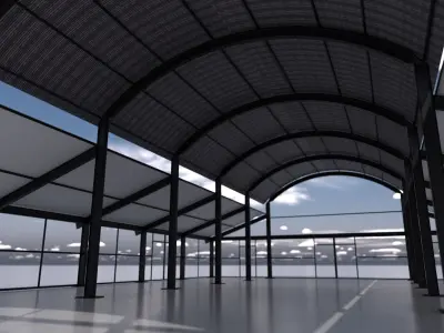 3D Model of Metal Structure Frame MK4 Low-poly 3D model