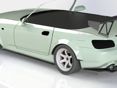 S2000 AP2 Rear Quarter Panel Surfaces 3D Laser-Scanned 3D model