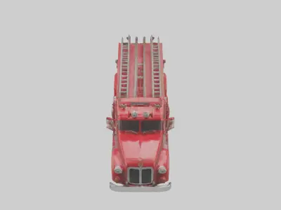 Classic Firetruck model Low-poly 3D model