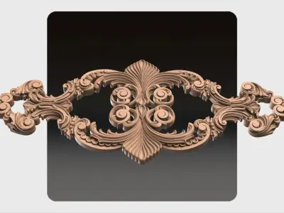 Carved decor ornament for cnc 31 3D model