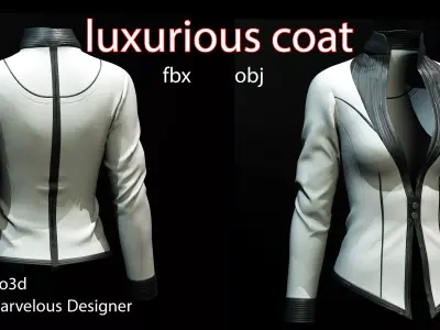 luxurious coat Low-poly 3D model